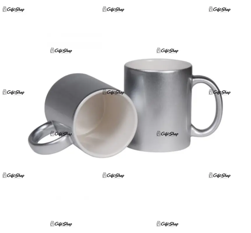 .cana sidefata argintie, din ceramica, personalizata